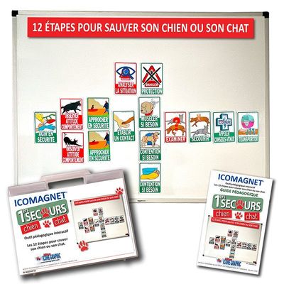 Kit de formation ICOMAGNET : LES 12 ÉTAPES POUR SAUVER SON CHIEN OU SON CHAT Kit de formation ICOMAGNET : LES 12 ÉTAPES POUR SAUVER SON CHIEN OU SON CHAT