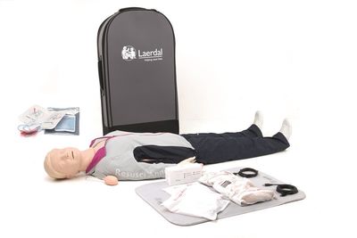 Mannequin de formation secourisme Nouveau Resusci Anne QCPR AED corps entier en valise semi-rigide trolley LAERDAL Mannequin de formation secourisme Nouveau Resusci Anne QCPR AED corps entier en valise semi-rigide trolley LAERDAL