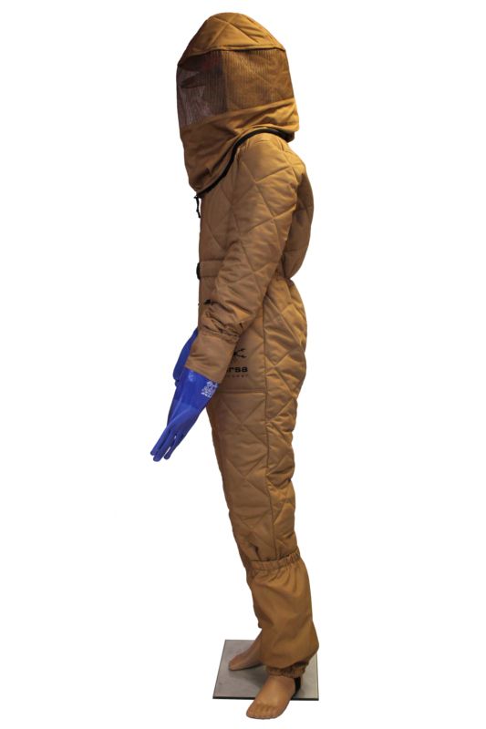 Combinaison renforcée anti-guêpes et anti-frelons asiatiques hyménoptères  beige XORSA