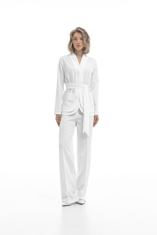 Kimono &amp; Creased Pants Scrub Set