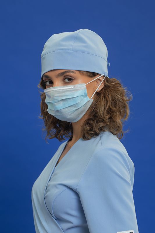 Medical Cap with Mask Holders