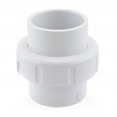 1-1/2" PVC (Sch. 40) Socket Union w/ Buna-N O-ring, White