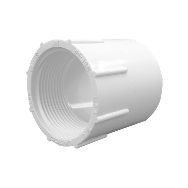 2" PVC (Sch. 40) Female Adapter, White