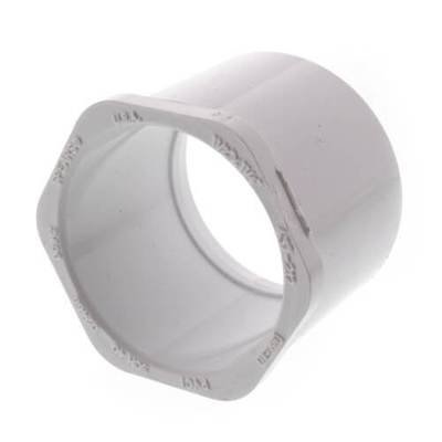 1-1/2" X 1-1/4" PVC (Sch. 40) Red. Bushing, White