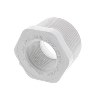 1-1/4" X 3/4" PVC (Sch. 40) Red. Bushing, White