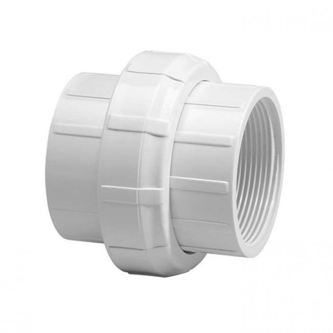 1-1/2" PVC (Sch. 40) Union/Buna O-Ring, White