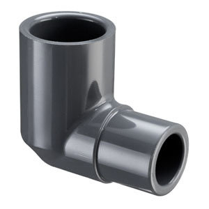 1-1/2" PVC (Sch. 40) 90° Street Elbow, Grey