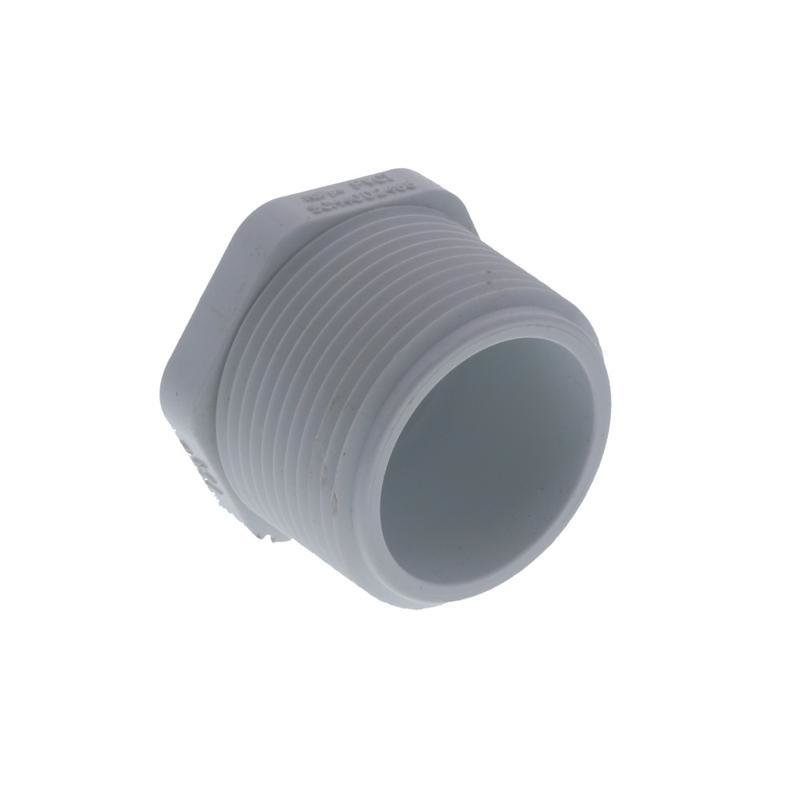1-1/2" PVC (Sch. 40) Male Plug, Grey