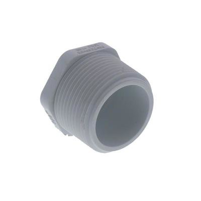1-1/2" PVC (Sch. 40) Male Plug, Grey