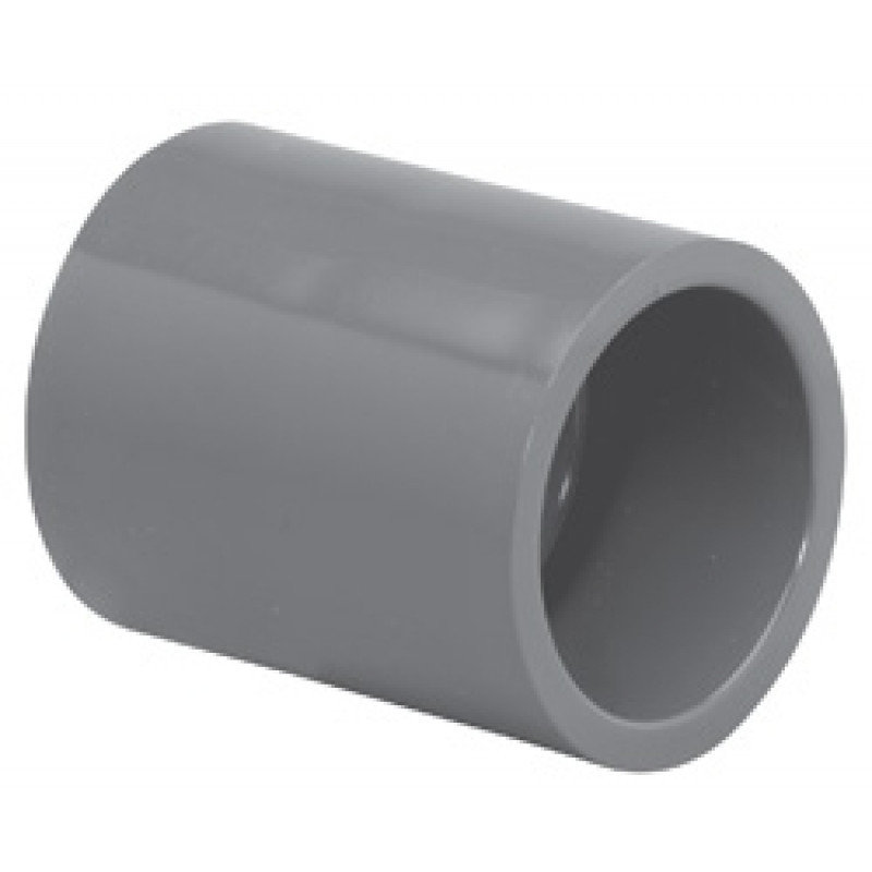 3" PVC (Sch. 80) Coupling, Grey