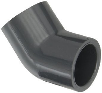 1-1/2" PVC (Sch. 40) 45° Elbow, Grey