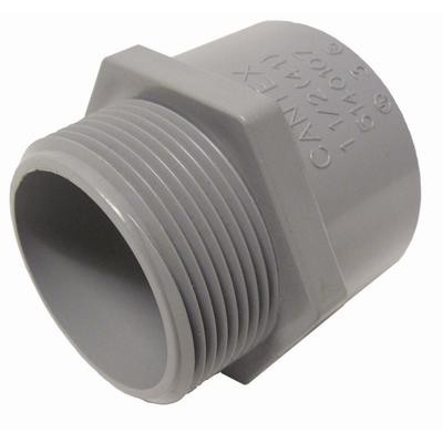 2" PVC (Sch. 40) Male Adapter, Grey