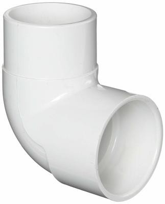1-1/2" PVC (Sch. 40) 90° Street Elbow, White