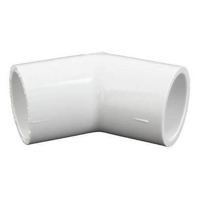 1-1/2" PVC (Sch. 40) 45° Elbow, White