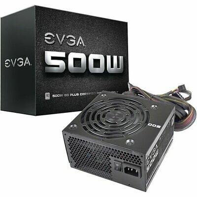 EVGA® 100-W1-0500-KR 80 Plus ATX12V Power Supply, 500 W