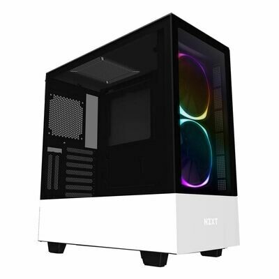 NZXT H510 Elite Dual-Tempered Glass RGB ATX Mid-Tower Computer Case - White