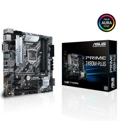 Asus PRIME Z490M-PLUS LGA1200/ Intel Z490/ DDR4/ 2-Way CrossFireX / SATA3&USB3.2/ M.2/ mATX Motherboard