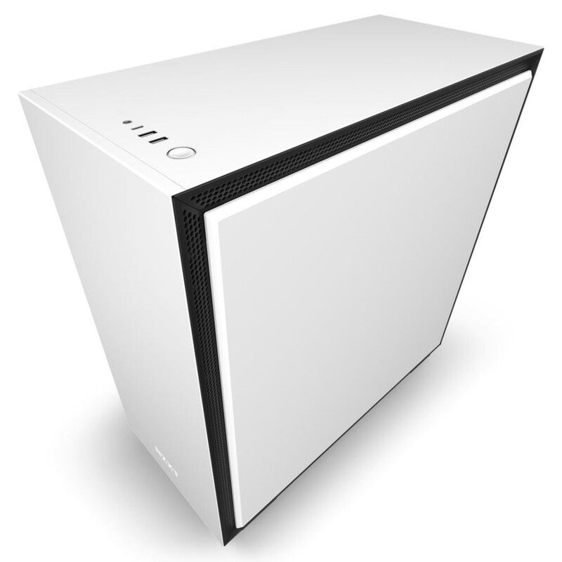 NZXT Case CA-H710B-W1 H710 Mid-Tower USB 3.5"/2.5" Mini-ITX/MicroATX/ATX/EATX Matte White Retail
