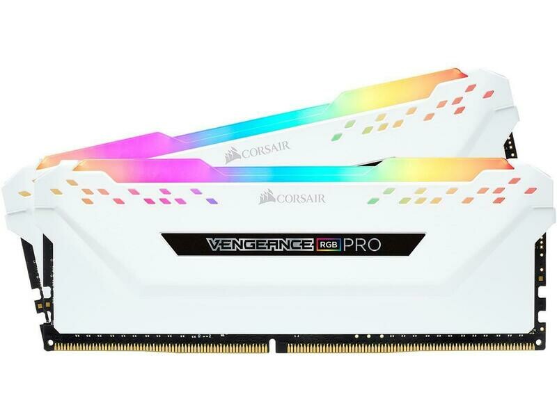 CORSAIR Vengeance RGB Pro 16GB (2 x 8GB) 288-Pin DDR4 DRAM DDR4 3200 (PC4 25600) Desktop Memory Model CMW16GX4M2C3200C16W