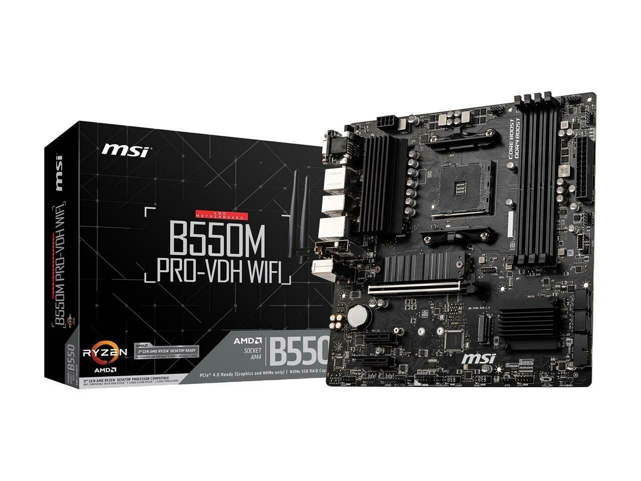 MSI Motherboard B550M PRO-VDH WIFI AM4