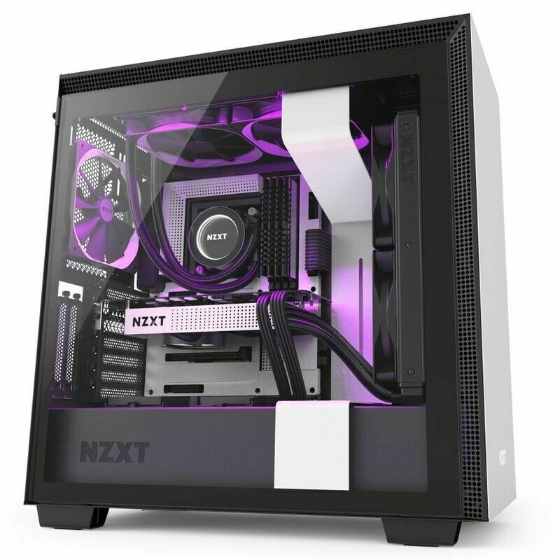 NZXT Case CA-H710i-W1 H710i Mid-Tower USB 3.5"/2.5" Mini-ITX/MicroATX/ATX/EATX Matte White Retail