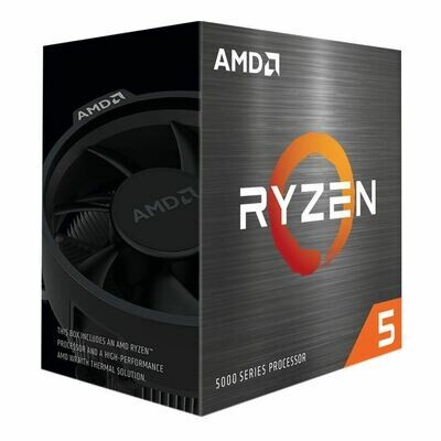 AMD Ryzen 5 5600X Vermeer 3.7GHz 6-Core AM4 Boxed Processor with Wraith Stealth Cooler 100-100000065BO