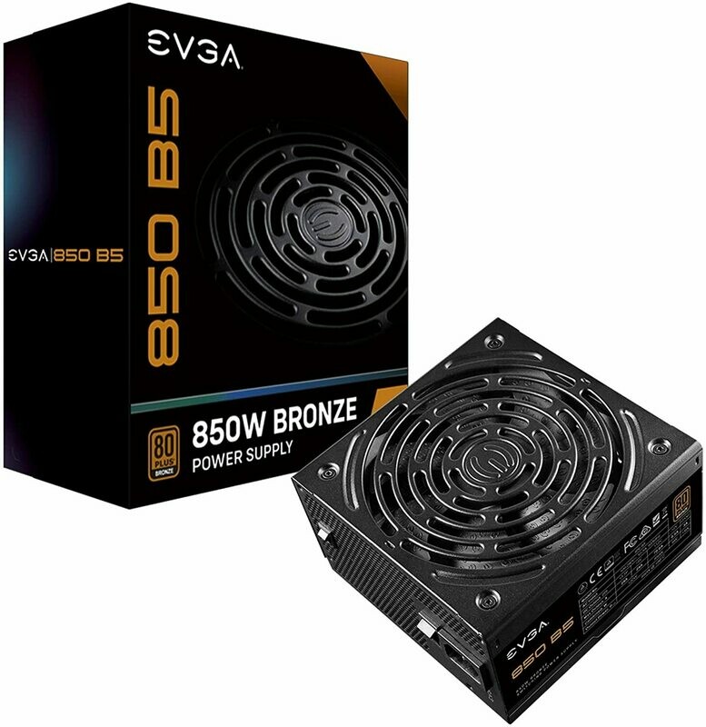 EVGA 850 B5, 80 Plus BRONZE 850W, Fully Modular, EVGA ECO Mode, 5 Year Warranty, Compact 150mm Size, Power Supply - 220-B5-0850-V1
