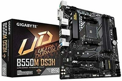 GIGABYTE B550M DS3H AM4 USB3.1 AMD Motherboard -Micro ATX - Black