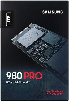 1 SAMSUNG 980 PRO 1TB PCIe NVMe Gen4 Internal Gaming SSD M.2 (MZ-V8P1T0B)