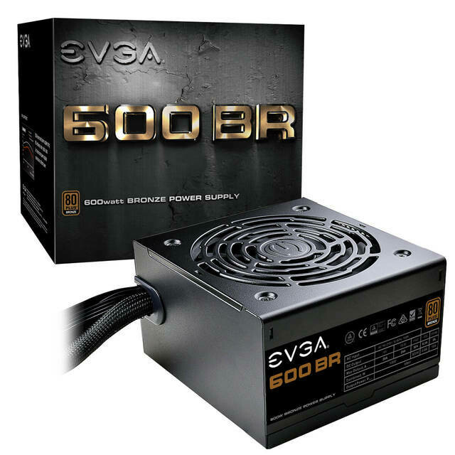EVGA 600 BR 100-BR-0600-K1 600W ATX12V / EPS12V SLI CrossFire 80 PLUS BRONZE Certified Non-Modular Active PFC Power Supply