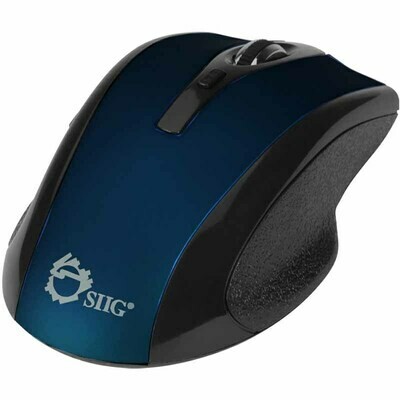 SIIG 6-Button Ergonomic Wireless Optical Mouse - Blue