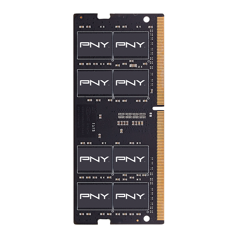PNY - 4GB 2.666GHz PC4-21300 DDR4 SO-DIMM Unbuffered Non-ECC Laptop Memory - Black