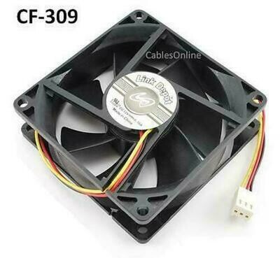 Link Depot FAN-8025-B Case Cooling Fan, Noise Reducer, Cooling Fan