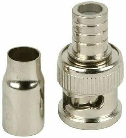 Professional RG59/BNC Male Crimp-On Connector, 2 piece set