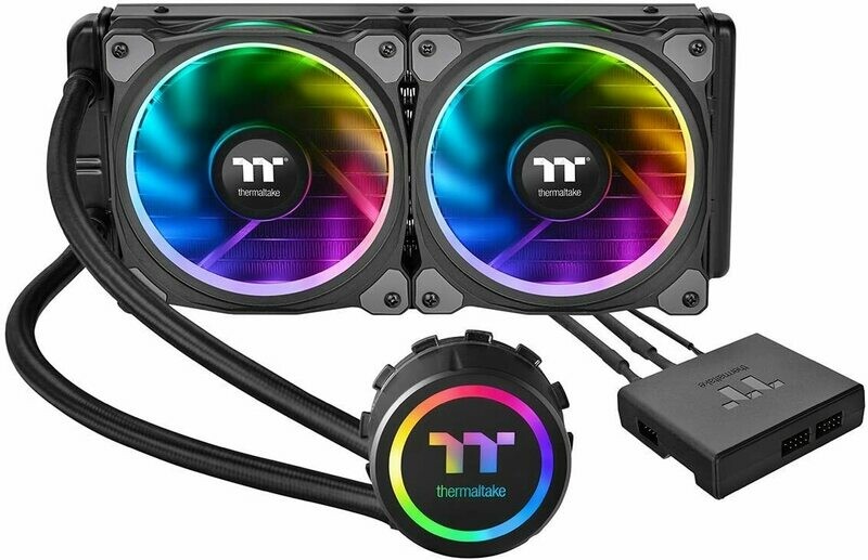 Thermaltake Floe Dual Ring RGB 240 TT Premium Edition PWM TR4 AM4 LGA1200 Ready AIO Liquid Cooling System