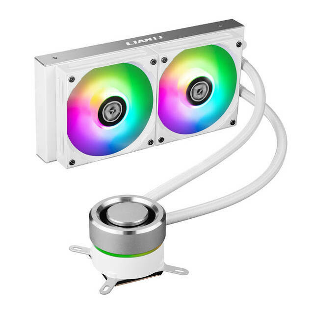 Lian Li GALAHAD AIO240 RGB White- Dual 120mm Addressable RGB FANS AIO CPU Liquid Cooler