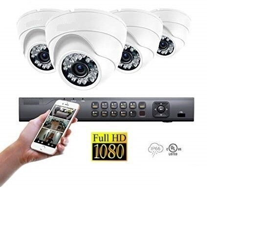 4CHANNEL 1080p DVR WITH 4 CAMERAS COMBO