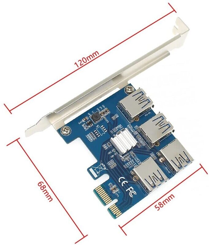 4 in 1 PCI-E Riser Adapter Board
