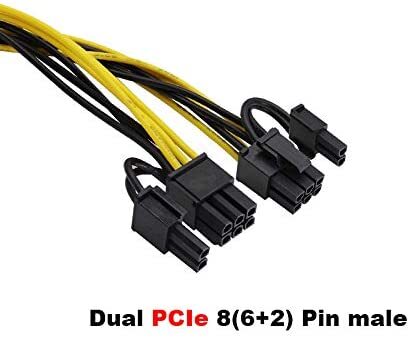 PCIe 8 Pin Female to Dual 8 Pin