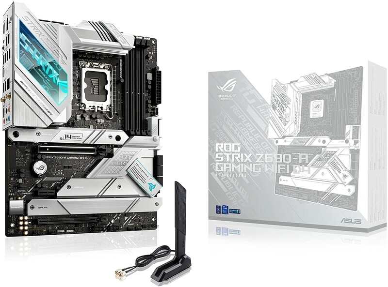 ASUS ROG Strix Z690-A Gaming WiFi D4 LGA1700(Intel® 12th Gen) ATX Gaming Motherboard(PCIe 5.0,DDR4,16+1 Power Stages,WiFi 6,2.5 Gb LAN,BT v5.2,Thunderbolt 4,4xM.2 and Front USB 3.2 Gen 2x2 Type-C) ASUS ROG Strix Z690-A Gaming WiFi D4 LGA1700(Intel® 12th Gen) ATX Gaming Motherboard(PCIe 5.0,DDR4,16+1 Power Stages,WiFi 6,2.5 Gb LAN,BT v5.2,Thunderbolt 4,4xM.2 and Front USB 3.2 Gen 2x2 Type-C)