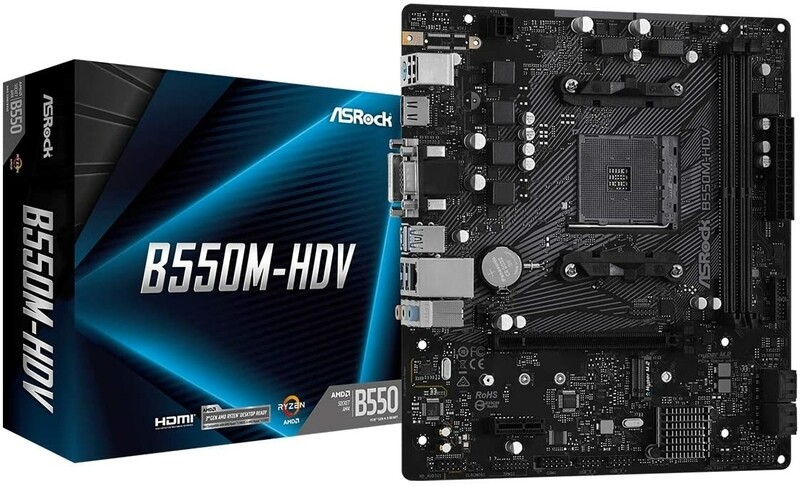ASRock B550M-HDV Supports 3rd Gen AMD AM4 Ryzen™ / Future AMD Ryzen™ Processors Motherboard