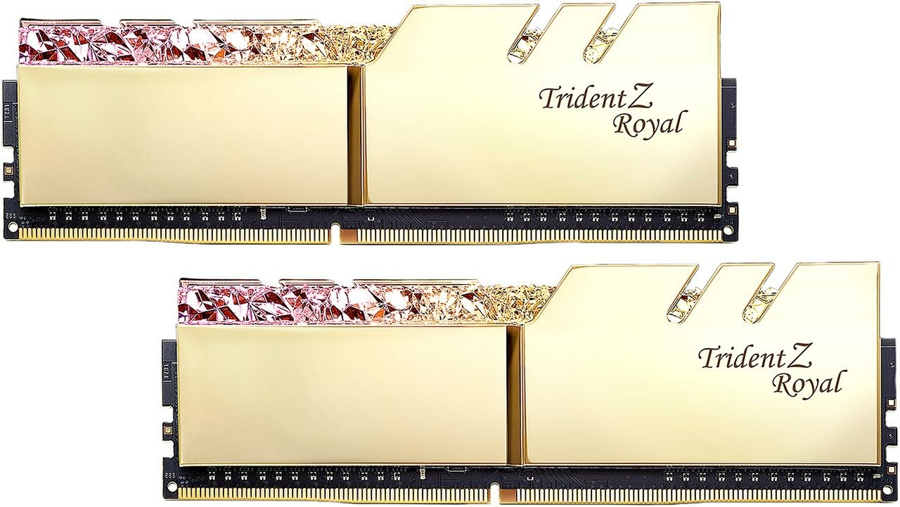 G.SKILL Trident Z Royal Series 32GB (2 x 16GB) 288-Pin RGB DDR4 SDRAM DDR4 3200 (PC4 25600) Desktop Memory Model F4-3200C16D-32GTRG
