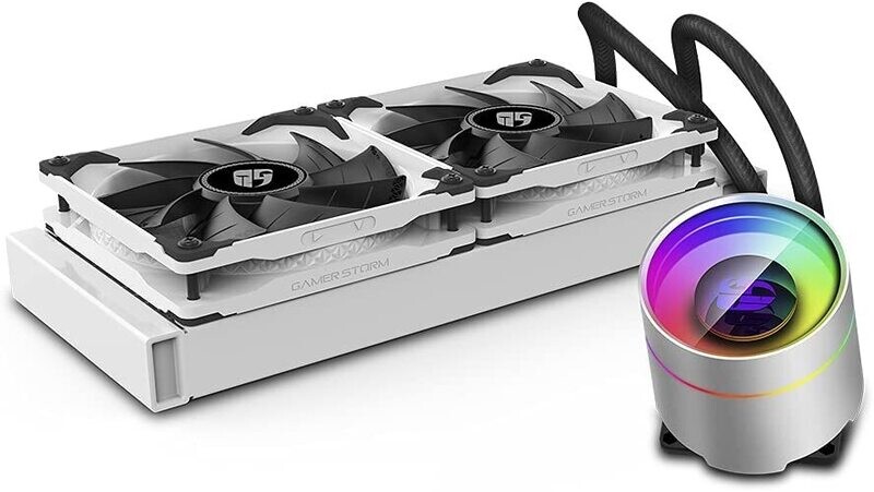 DEEP COOL Castle 240EX WH, Addressable RGB AIO Liquid CPU Cooler, Anti-Leak Technology Inside, Cable Controller and 5V ADD RGB 3-Pin Motherboard Control, TR4/AM4 Supported DEEP COOL Castle 240EX WH, Addressable RGB AIO Liquid CPU Cooler, Anti-Leak Technology Inside, Cable Controller and 5V ADD RGB 3-Pin Motherboard Control, TR4/AM4 Supported