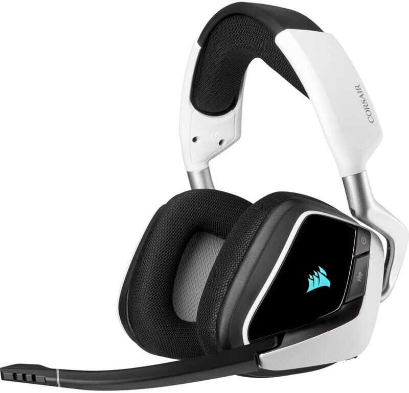 Corsair VOID RGB Elite Wireless Premium Gaming Headset with 7.1 Surround Sound - Discord Certified - Works with PC, PS5 and PS4 - White (CA-9011202-NA) Corsair VOID RGB Elite Wireless Premium Gaming Headset with 7.1 Surround Sound - Discord Certified - Works with PC, PS5 and PS4 - White (CA-9011202-NA)