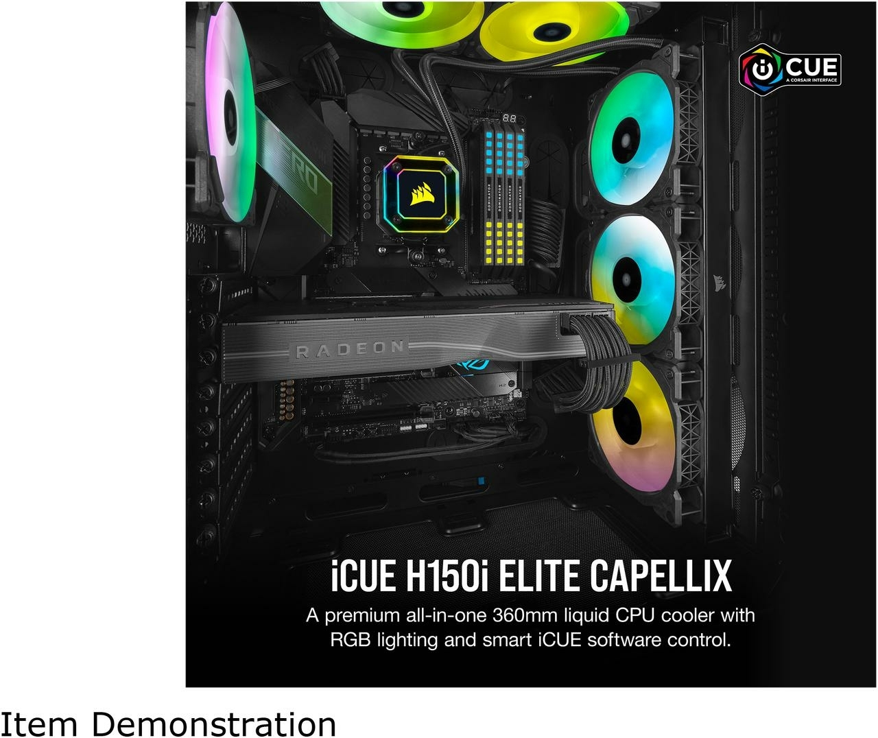 CORSAIR iCUE H150i ELITE CAPELLIX Liquid CPU Cooler, CW-9060048-WW LGA 1700 Compatible