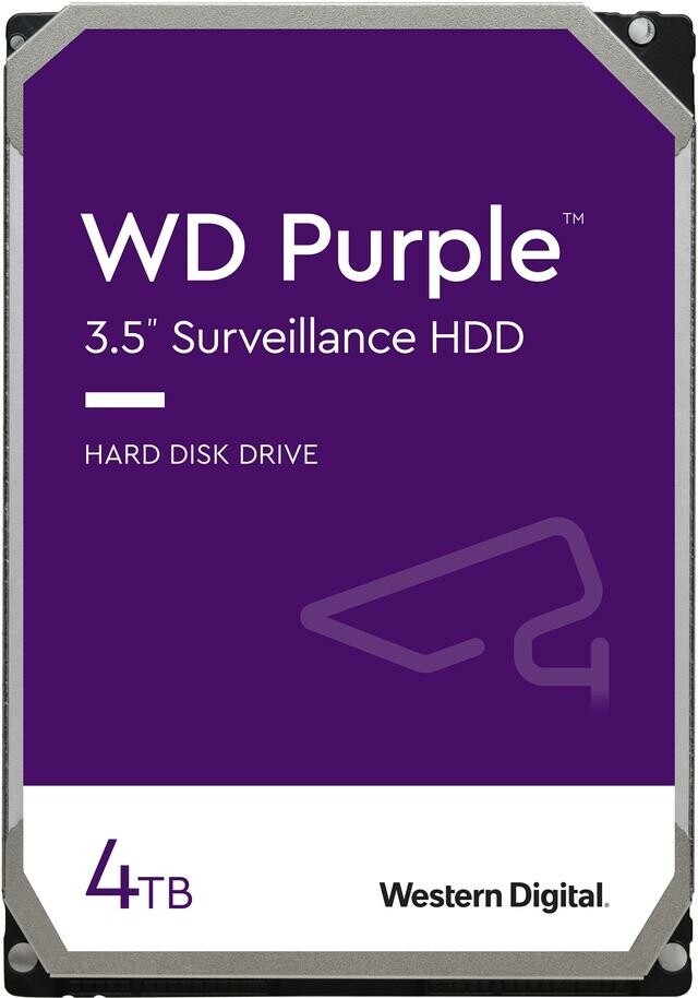 WD Purple 4TB Surveillance Hard Disk Drive - 5400 RPM Class SATA 6Gb/s 64MB Cache 3.5 Inch WD40PURZ - OEM