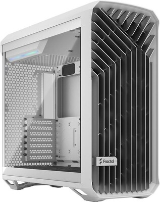 Fractal Design Torrent White E-ATX Tempered Glass Window High-Airflow Mid Tower Computer Case FD-C-TOR1A-03