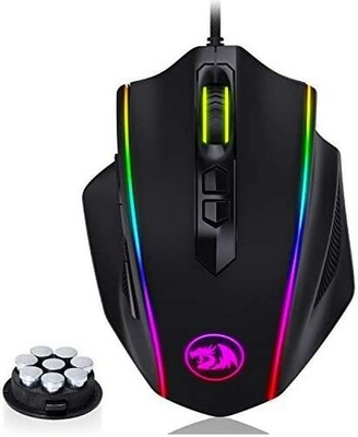 M720 Vampire RGB Gaming Mouse 10000 DPI Adjustable Wired Optical Gaming Mouse Comfortable Grip Ergonomic with 8 Programmable Buttons