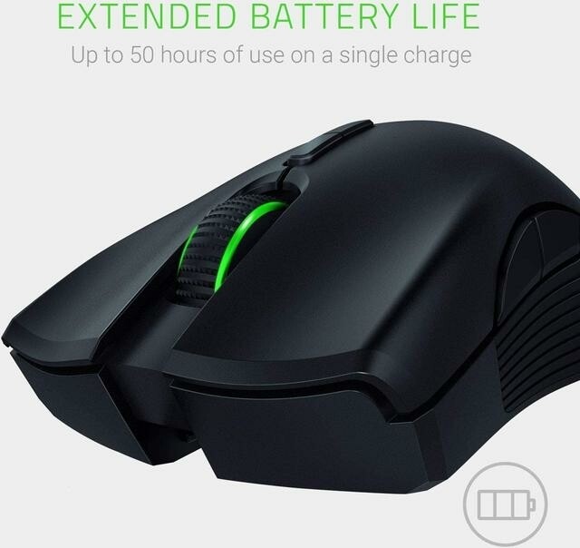 Razer Mamba Wireless. True 16000 DPS 5G Optical Sensor Wired-Wireless Capability Powered by Razer Chroma Ergonomic Gaming Mouse