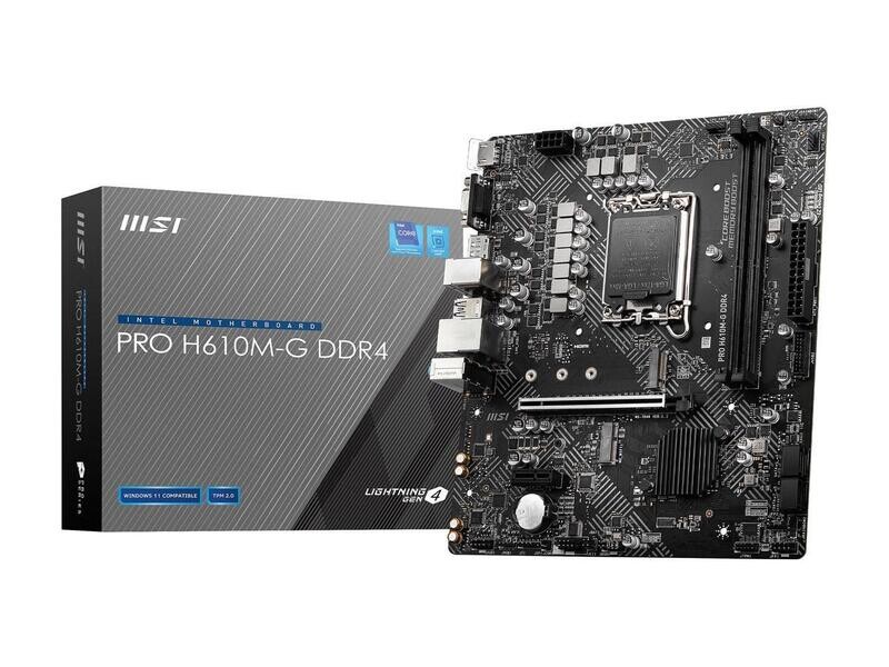 MSI PRO H610M-G DDR4 Lightning Gen 4 LGA1700